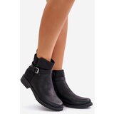 EVENTO Insulated ankle boots with flat heel with strap black Sabamessa | Eponuda.ba