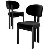 Hanah home set trpezarijskih stolica Dore 6 kom, crna tkanina Babyface, crne metalne noge | Eponuda.com