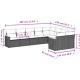  9-dijelni set vrtnih sofa s jastucima bež od poliratana | shoptok.hr