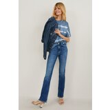 CA ženske farmerke, Teksas, Slim Fit, Široke nogavice, Teget | ePonuda.com