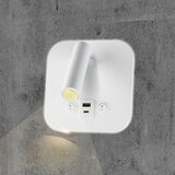  LED zidno spot svetlo sa USB portom LED/8W/230V 3000K bela | Eponuda.com