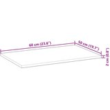  Ploča za umivaonik s uljnim premazom 60x50x2 cm drvo bagrema | shoptok.hr