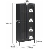 Støraa Krem metalna vitrina 80x186x40 cm Luna – | shoptok.hr