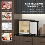 Mini zamrzivač hladnjak 35 L -14 do -24℃ 5-stupanjska kontrola temperature 47 x 44 2 x 48 8 cm srebrni | shoptok.hr