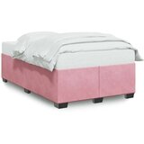 vidaXL Posteljni okvir roza 120x200 cm žamet | Shoptok.si
