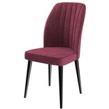 Hanah home set trpezarijskih stolica Etra 6 kom, bordo tkanina Jerry, crne drvene noge | Eponuda.com