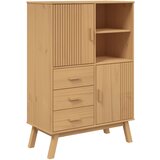  The Living Store Visoka komoda OLDEN rjava 85x43x125 cm trdna borovina - Visoka Omara, (21498633) | Shoptok.si