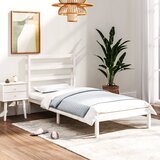 Furnova Posteljni okvir bel iz trdnega lesa 75x190 cm, (21935464) Cene