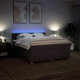  Krevet s oprugama i madracem tamnosmeđi 200x200 cm od tkanine | shoptok.hr