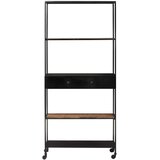 Ormarić za knjige 80x35x180 cm od grubog drva manga i željeza | Eponuda.com