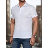 DStreet Koszulka męska polo z naszywką biała | shoptok.hr