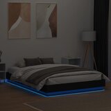  Okvir kreveta s LED svjetlima crni 150 x 200 cm | shoptok.hr