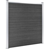  Set panela za ogradu WPC 699 x 186 cm crni | shoptok.hr