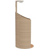 vidaXL Vanjski tuš sivi 100x100x241 5 cm poliratana i bagremovog drva | shoptok.hr