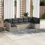vidaXL 7-dijelni set vrtnih sofa svjetlosivi od poliratana Cijene