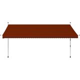 Maison Chic Ročno zložljiva tenda - Senčniki 400 cm oranžna in rjava, (22041649) Cene