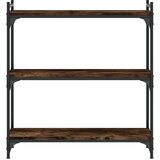  Regal za knjige s 3 razine boja hrasta 80 x 30 x 86 cm drveni | shoptok.hr