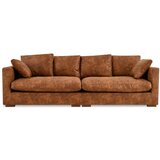 Scandic Sedežna garnitura v konjak rjavi barvi 266 cm Comfy – Cene