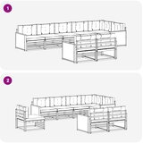  Set vanjskih sofa 8 kom. Prirodna i krem Smeđa | shoptok.hr