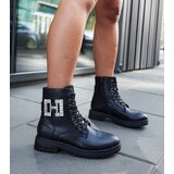 Gemre Black worker boots with decorative rhinestones Guevara | Eponuda.ba