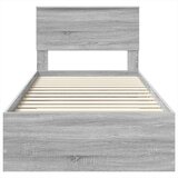  Konstrukcija postelje Siva Sonoma in srebrna 75 x 190 cm, (5000104010) | Shoptok.si