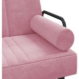  Raztegljiv kavč z naslonjali za roke roza žamet | Shoptok.si