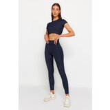 Trendyol Navy Blue Push-Up Full Length Knitted Sports Leggings | shoptok.hr