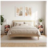 vidaXL Noćni ormar BORNE 2 kom. Hrast sonoma 36 x 33 x 60 cm - Print lagane peonije 2 | shoptok.hr