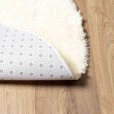 vidaXL Košata preproga krem 120x120 cm poliester | Shoptok.si