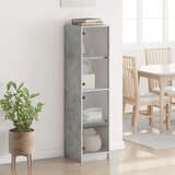  Visoka komoda sa staklenim vratima boja betona 35 x 37 x 142 cm | shoptok.hr