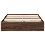  Posteljni okvir s predali rjavi hrast 120x190 cm inž. les | Shoptok.si