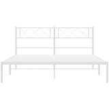 vidaXL Metalni okvir za krevet s uzglavljem bijeli 135x190 cm | shoptok.hr
