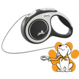 Flexi comfort Cord XS 3m, Povodac Za Male Pse Do 8kg Težine, Crni Cene