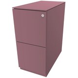 BISLEY Pomični predalnik Note™, 2 predala za obešalne mape, VxŠ 652 x 300 mm, s krovno ploščo, roza | Shoptok.si