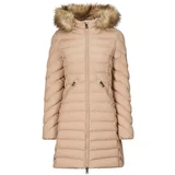 Superdry Puhovke FUJI HOODED MID FAUSSE FOURRURE Bež