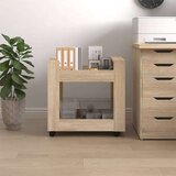 Kolica za radni stol boja hrasta 60x45x60 cm konstruirano drvo | shoptok.hr