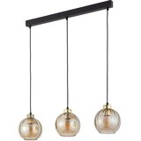  Luster na sajli DEVI 3xE27/15W/230V crna/zadimljeno bež | Eponuda.com