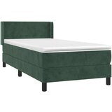 vidaXL Box spring krevet s madracem tamnozeleni 90x200 cm baršunasti | shoptok.hr