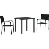  3-dijelni set vrtnih stolica crni poli ratan | shoptok.hr