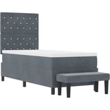  s opruga kutije Tamno siva 200 x 80 cm Baršun | shoptok.hr