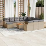 vidaXL 13-dijelni set vrtnih sofa s jastucima bež od poliratana | shoptok.hr