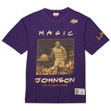 Mitchell And Ness Magic Johnson Los Angeles Lakers Heavyweight Premium Vintage Logo majica | shoptok.hr