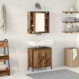  Set namještaja za kupaonicu Zidne 2 pcs Smeđa Konstruirano drvo u