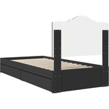  s od storage Podesivo Crna 90 x 190 cm Konstruirano drvo | shoptok.hr