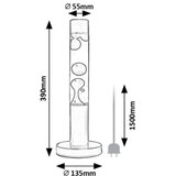 Rabalux stona lampa Lavastic, LED, 25W, 3000K, 39cm, Crno-crvena | Eponuda.com