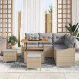  Sjedeća garnitura za vrt 8 kom. Bež poliratan 178.5 x 178.5 x 85 cm | shoptok.hr