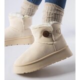 Gemre Beige insulated snow boots with button Ronco | Shoptok.si