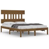  Posteljni okvir medeno rjav iz trdnega lesa 200x200 cm, (20707510) | Shoptok.si
