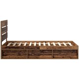  Krevetna konstrukcija s uzglavljem Staro drvo 100 x 200 cm | shoptok.hr