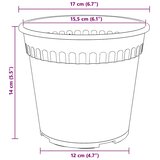  Okrugla saksija za cveće 6 pcs Crvena cigla Ø 17 x 14 cm | shoptok.hr